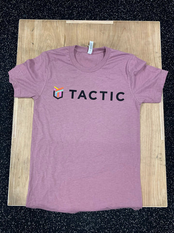 Tactic Wordmark Unisex Tee - Heather Orchid (Small Only)